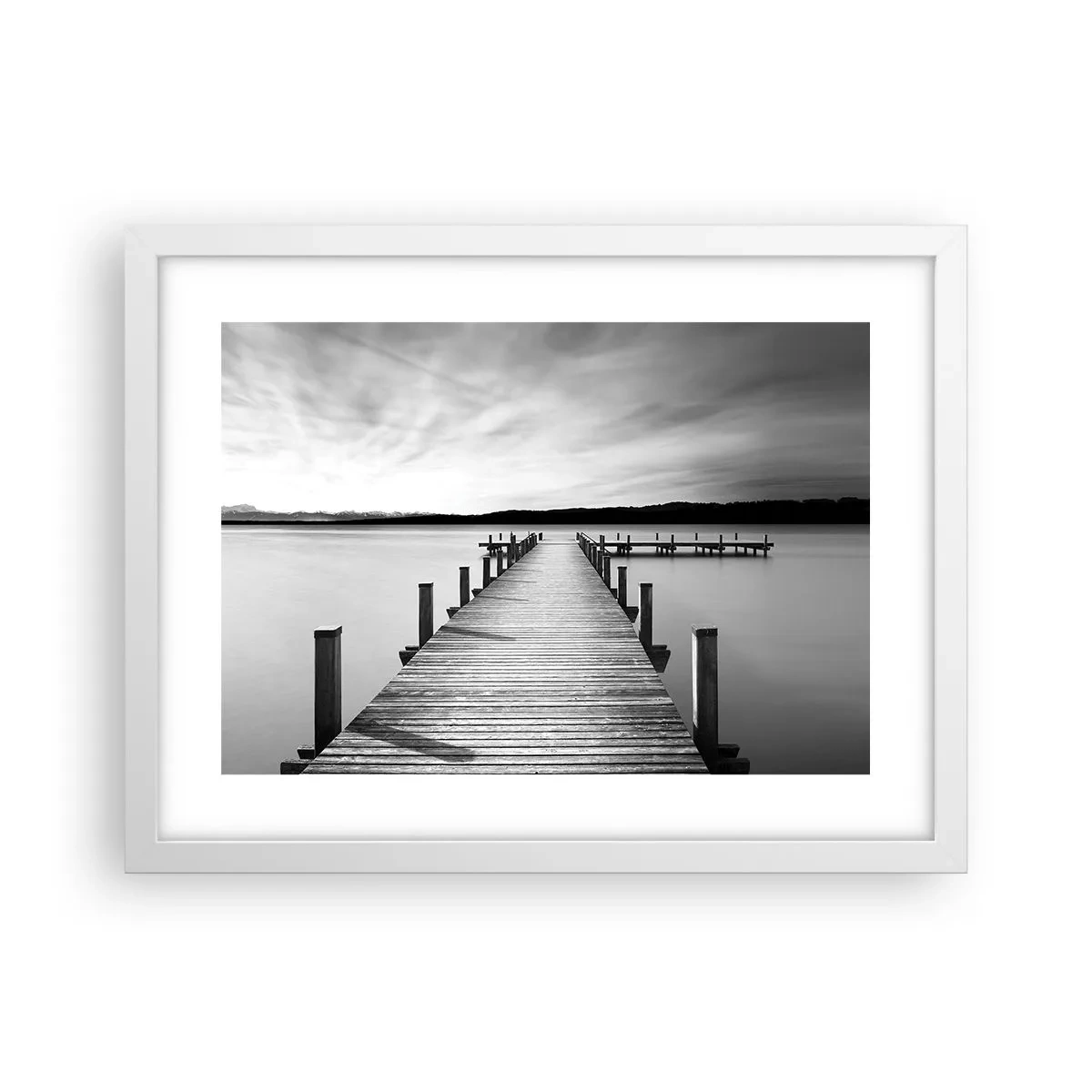 Poster in white frmae - Lake of Peace - 40x30 cm