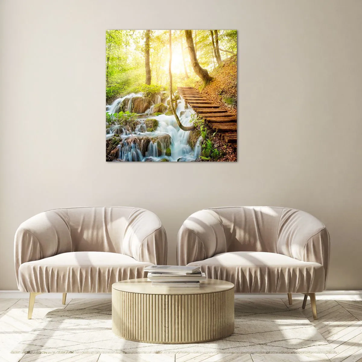 Glass picture - Long Awaited Coolness - 70x70 cm