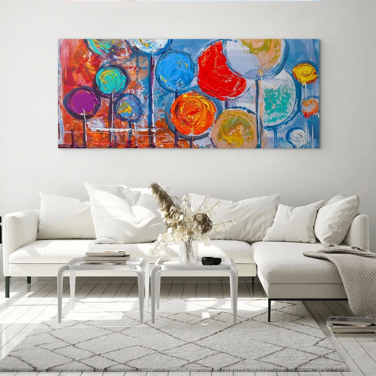 Glass picture - Lolly Sticks - 120x50 cm