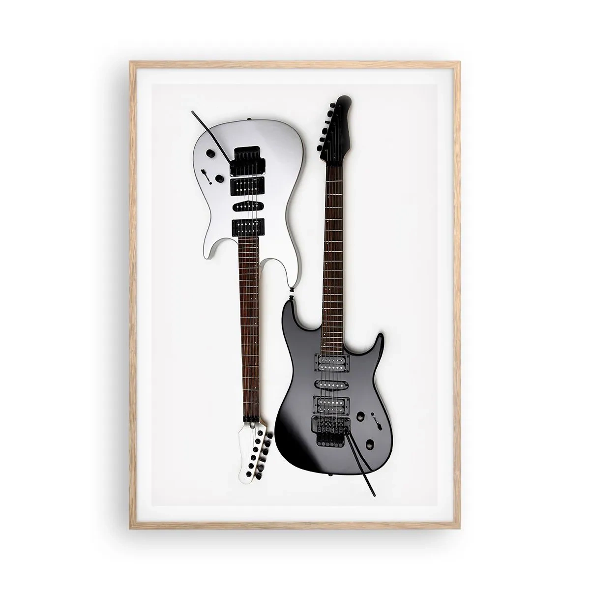 Poster in light oak frame - Harmony of Shapes - 70x100 cm