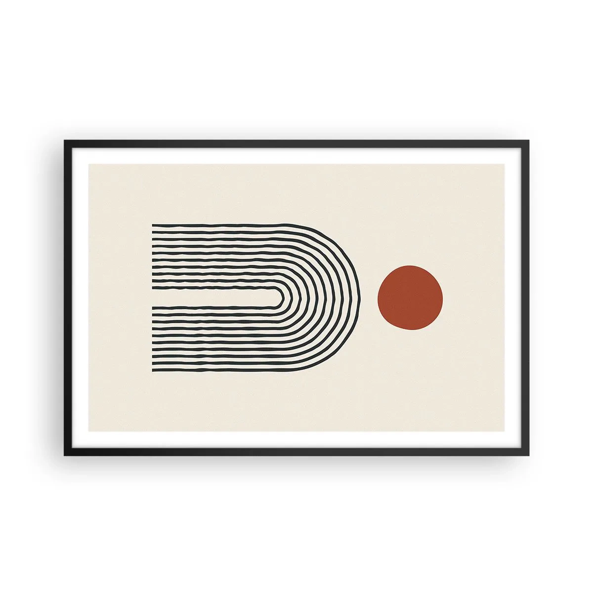 Poster in black frame - Magnetism of Shapes and Colours - 91x61 cm