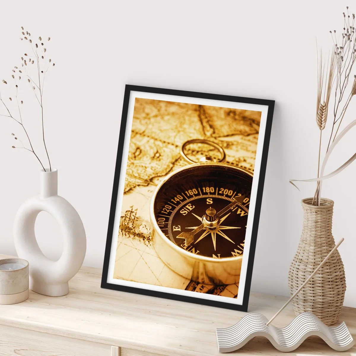 Poster in black frame - East or West? - 40x50 cm