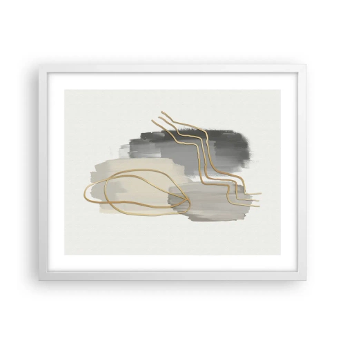 Poster in white frmae - Persistance and Movement - 50x40 cm