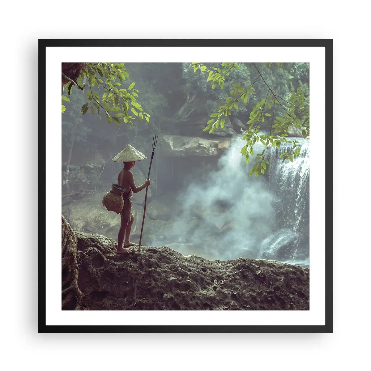 Poster in black frame - Friends with Nature - 60x60 cm