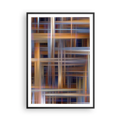 Poster in black frame - Light Woven - 70x100 cm