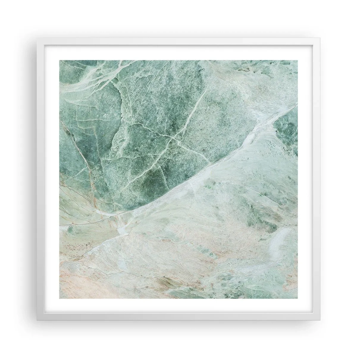 Poster in white frmae - Noble Coolness of a Stone - 60x60 cm