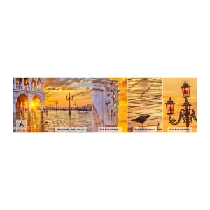Photo Wallpaper Sample Self-Adhesive Deluxe Sticker - Where Is Everybody? - City, Venice, Architecture - 100x30 cm