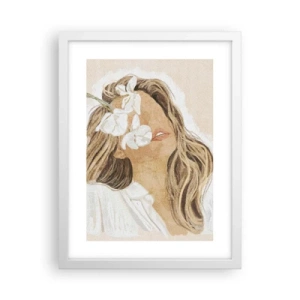 Poster in white frmae - In Elation Among Flowers  - 30x40 cm