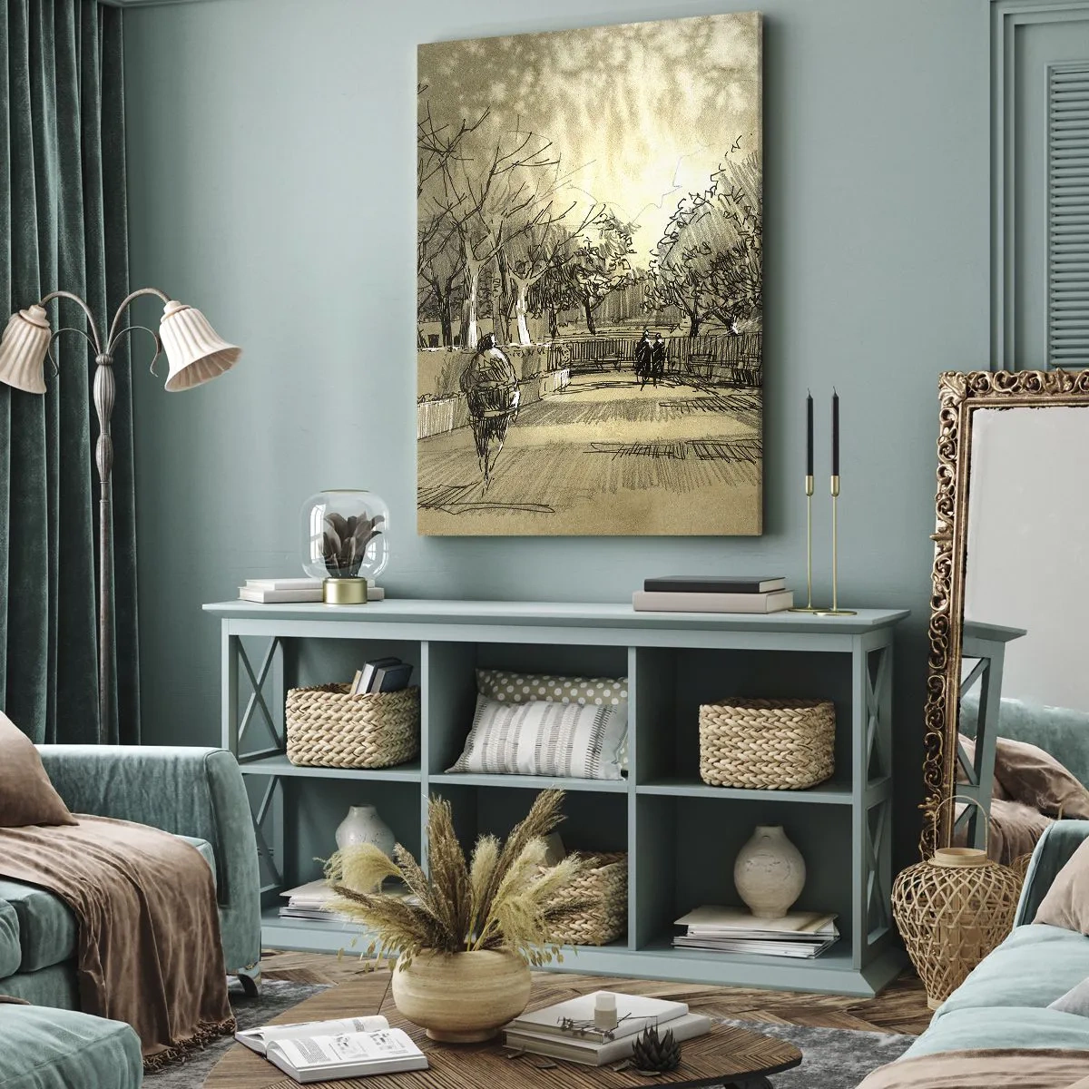 Canvas picture - Moment Stopped with a Feather - 70x100 cm