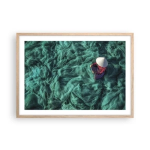 Poster in light oak frame - In the Sea of Nets - 70x50 cm