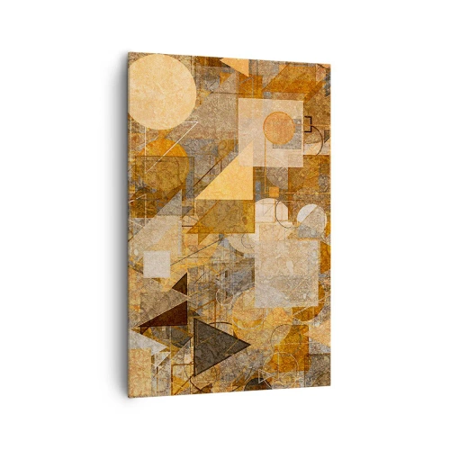 Canvas picture - Cubist Study in Brown - 80x120 cm