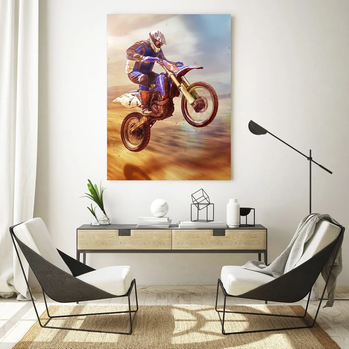 Glass picture - Motorcycle Dizziness - 50x70 cm