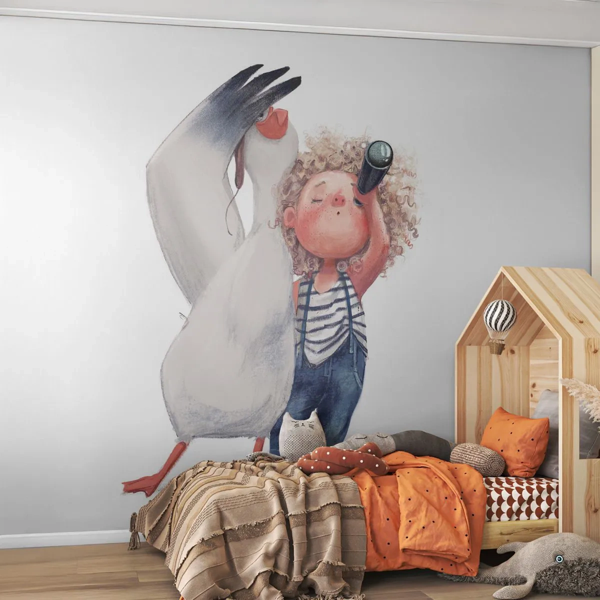 Photo Wallpaper Premium Canvas - Plan of a Great Journey - For children, Friendship, Girl - 200x140 cm