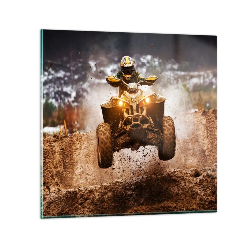 Glass picture - No Risk No Fun - 70x70 cm