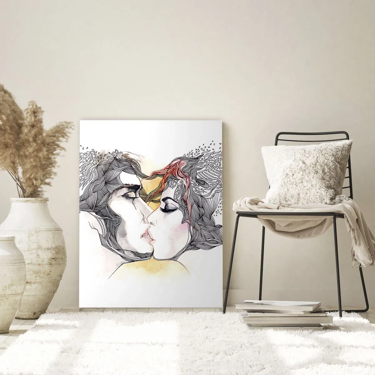 Glass picture - World Does Not Exist - 50x70 cm