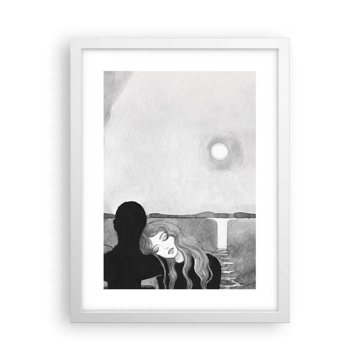 Poster in white frmae - Always a Secret - 30x40 cm