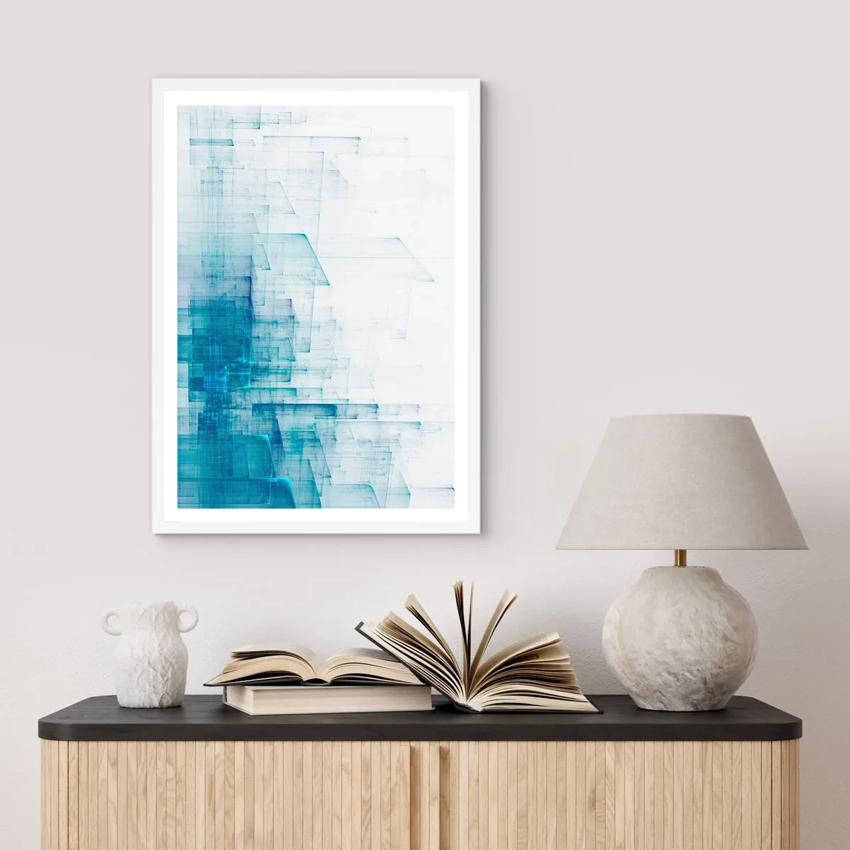 Poster in white frmae - And There Was Space - 40x50 cm