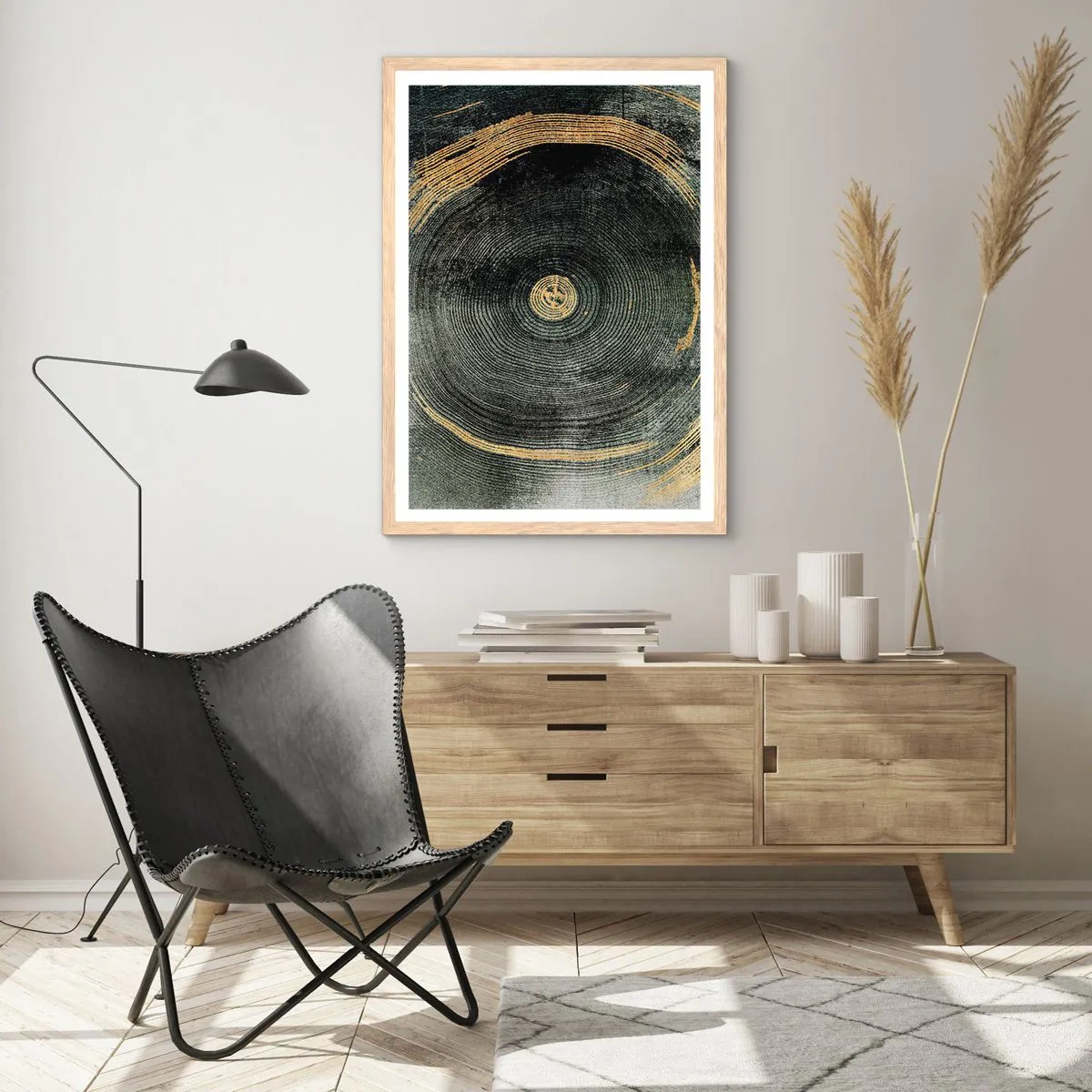 Poster in light oak frame - Change and Persistance - 70x100 cm