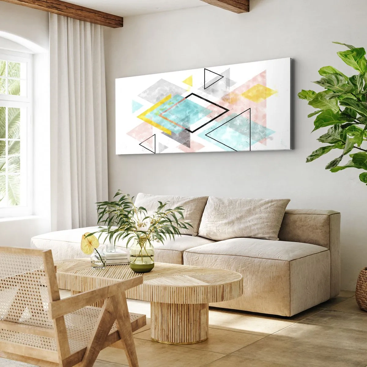 Canvas picture - Geometric Play - 90x30 cm
