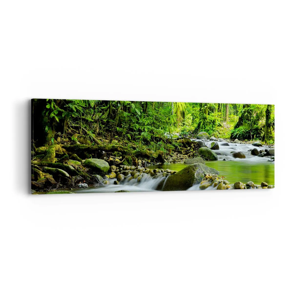 Canvas picture - Swimming in the Sea of Green - 90x30 cm