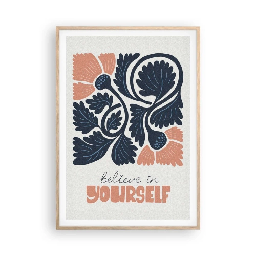 Poster in light oak frame - May You Blossom - 70x100 cm