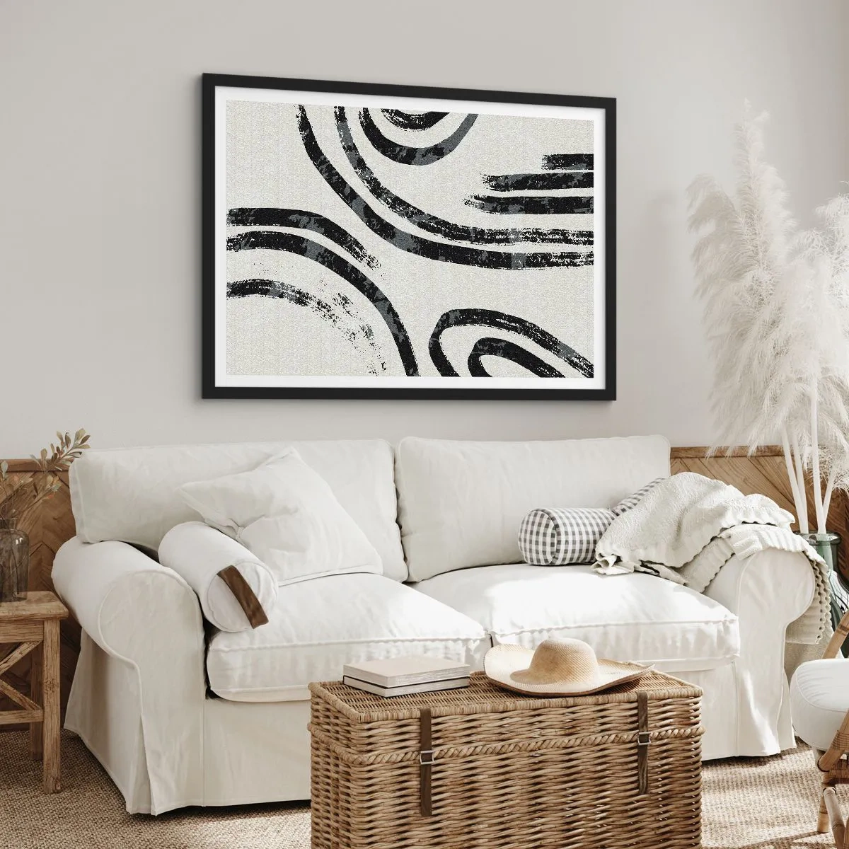 Poster in black frame - Stopped Half Way - 70x50 cm