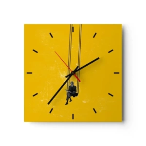 Wall clock - Clock on glass - Day as a Any Other - 30x30 cm