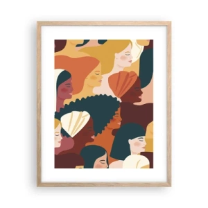 Poster in light oak frame - Pure Womanhood - 40x50 cm