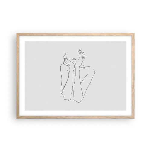 Poster in light oak frame - What Girls Are Dreaming of - 70x50 cm