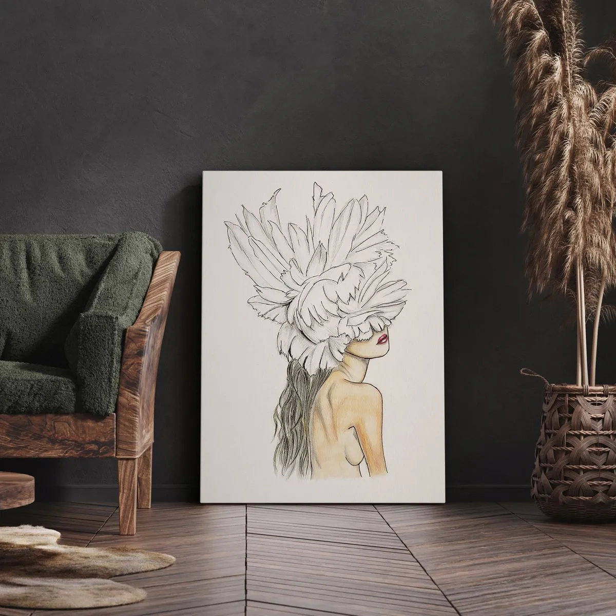 Canvas picture - Crowned Beauty - 55x100 cm