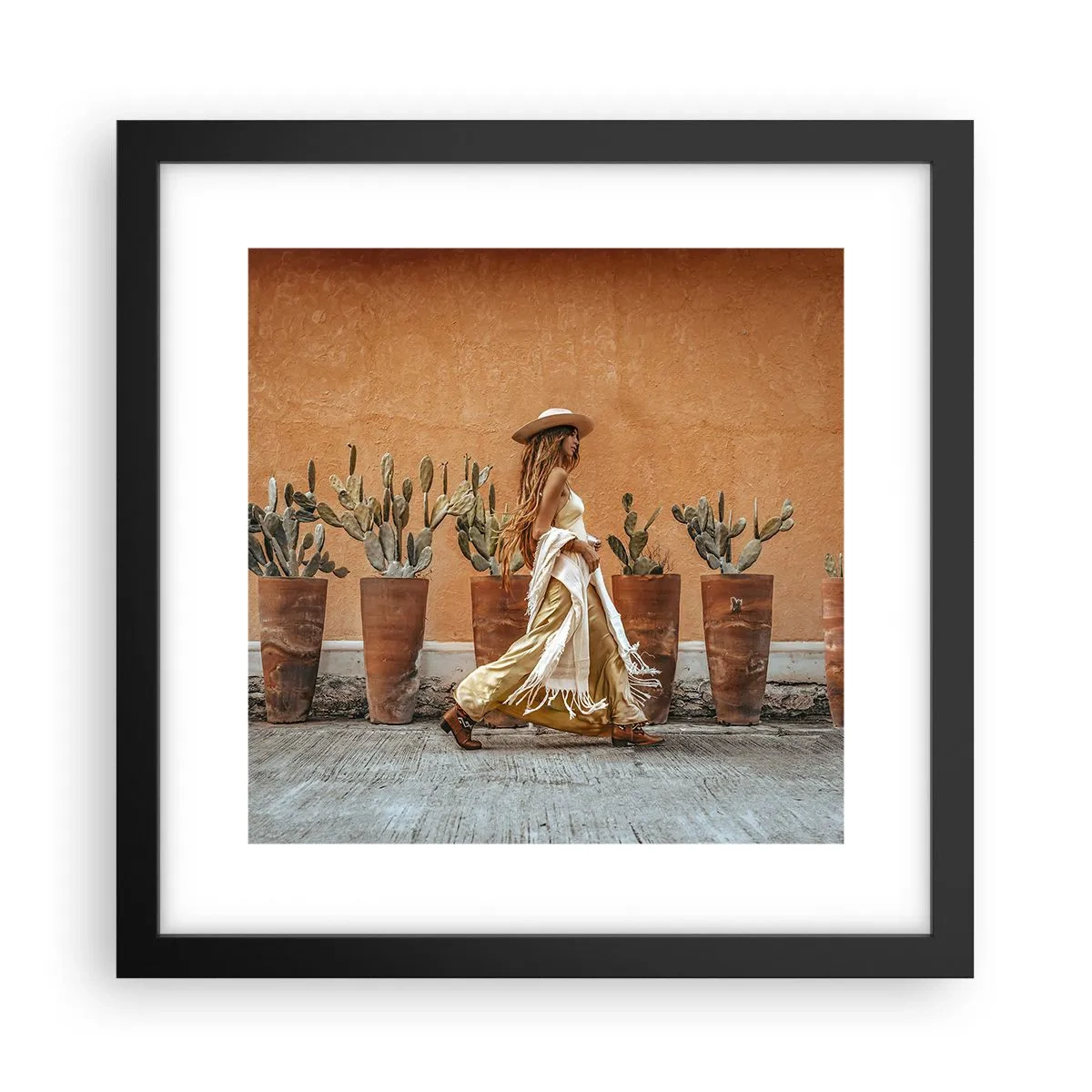 Poster in black frame - Hippie Style - 30x30 cm