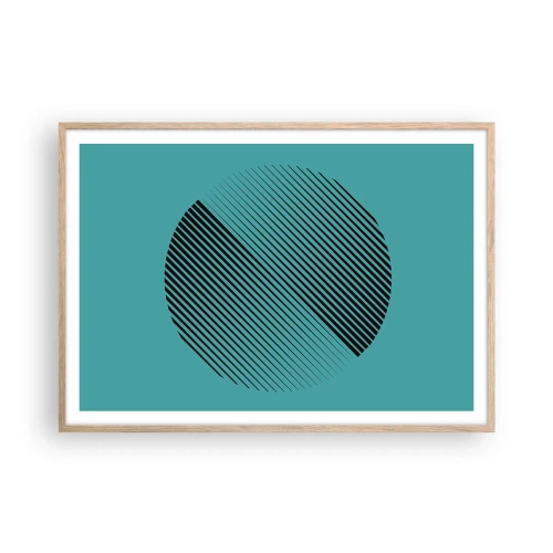 Poster in light oak frame - Circle - Geometrical Variation - 100x70 cm