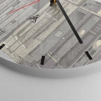 Clock face with lines