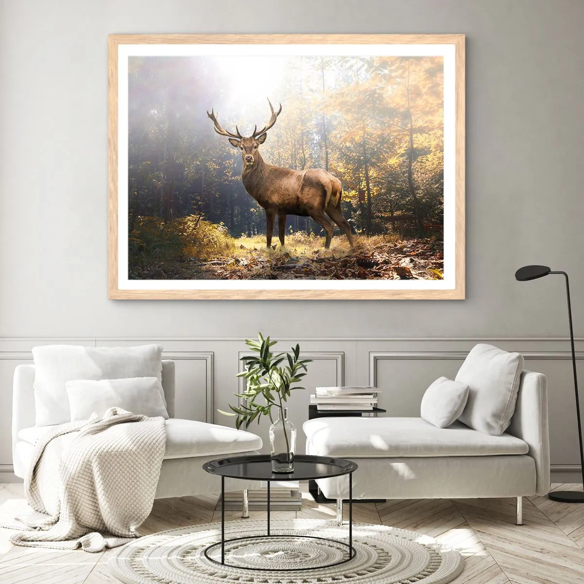 Poster in light oak frame - In Full Majesty - 50x40 cm