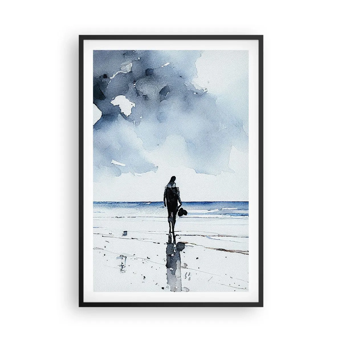 Poster in black frame - Conversation with the Sea - 61x91 cm