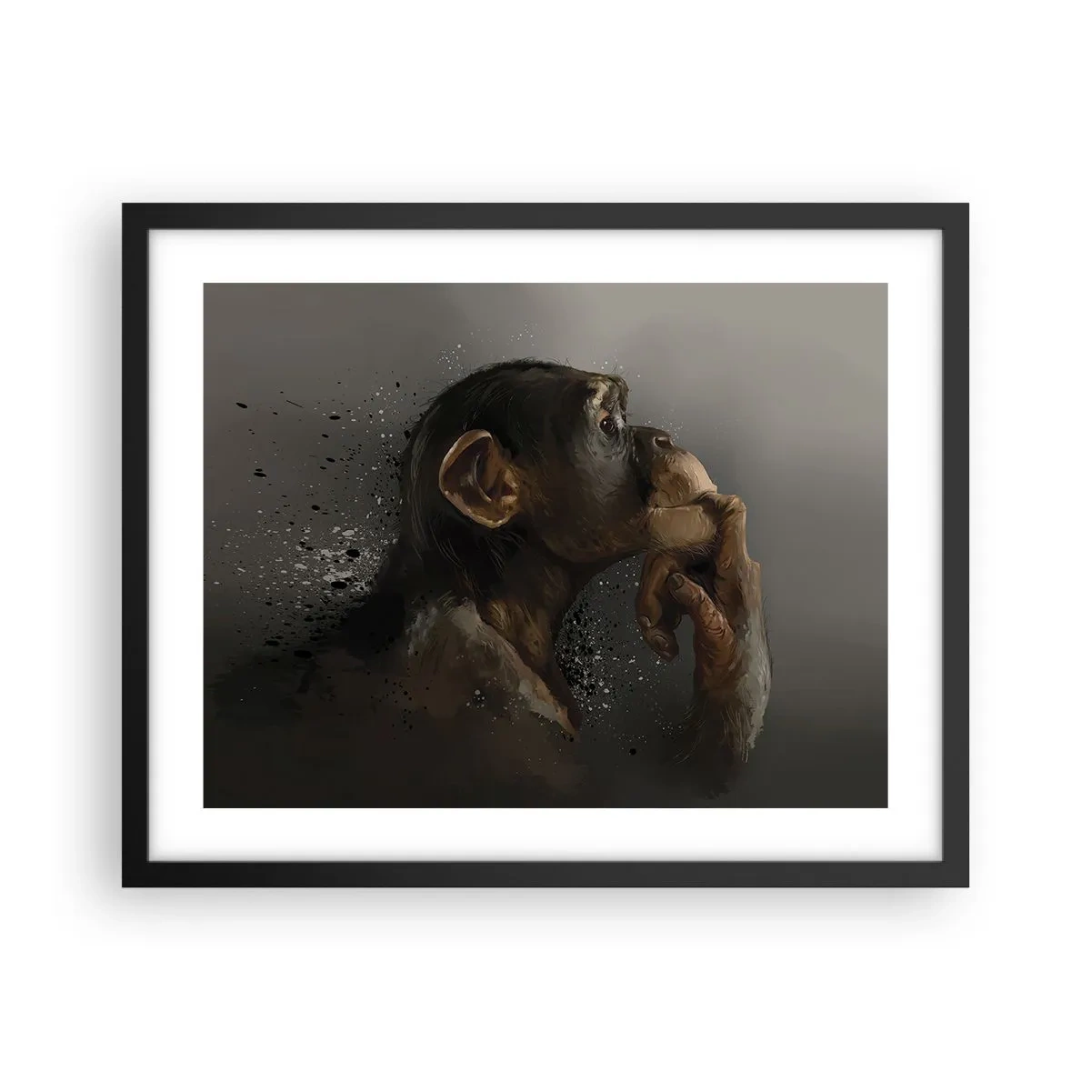 Poster in black frame - Certainly a Thinker - 50x40 cm