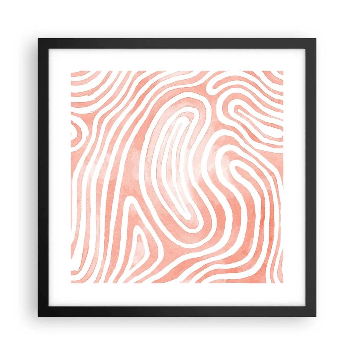 Poster in black frame - In a Coral Maze - 40x40 cm