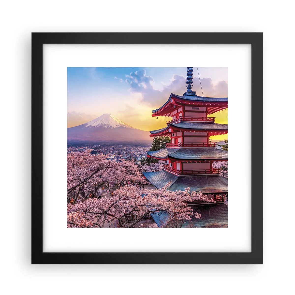 Poster in black frame - The Essence of Japanese Spirit - 30x30 cm