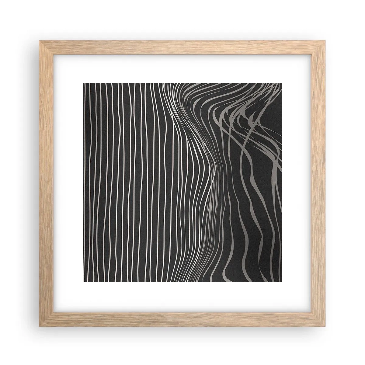 Poster in light oak frame - Rhythm and Accent - 30x30 cm