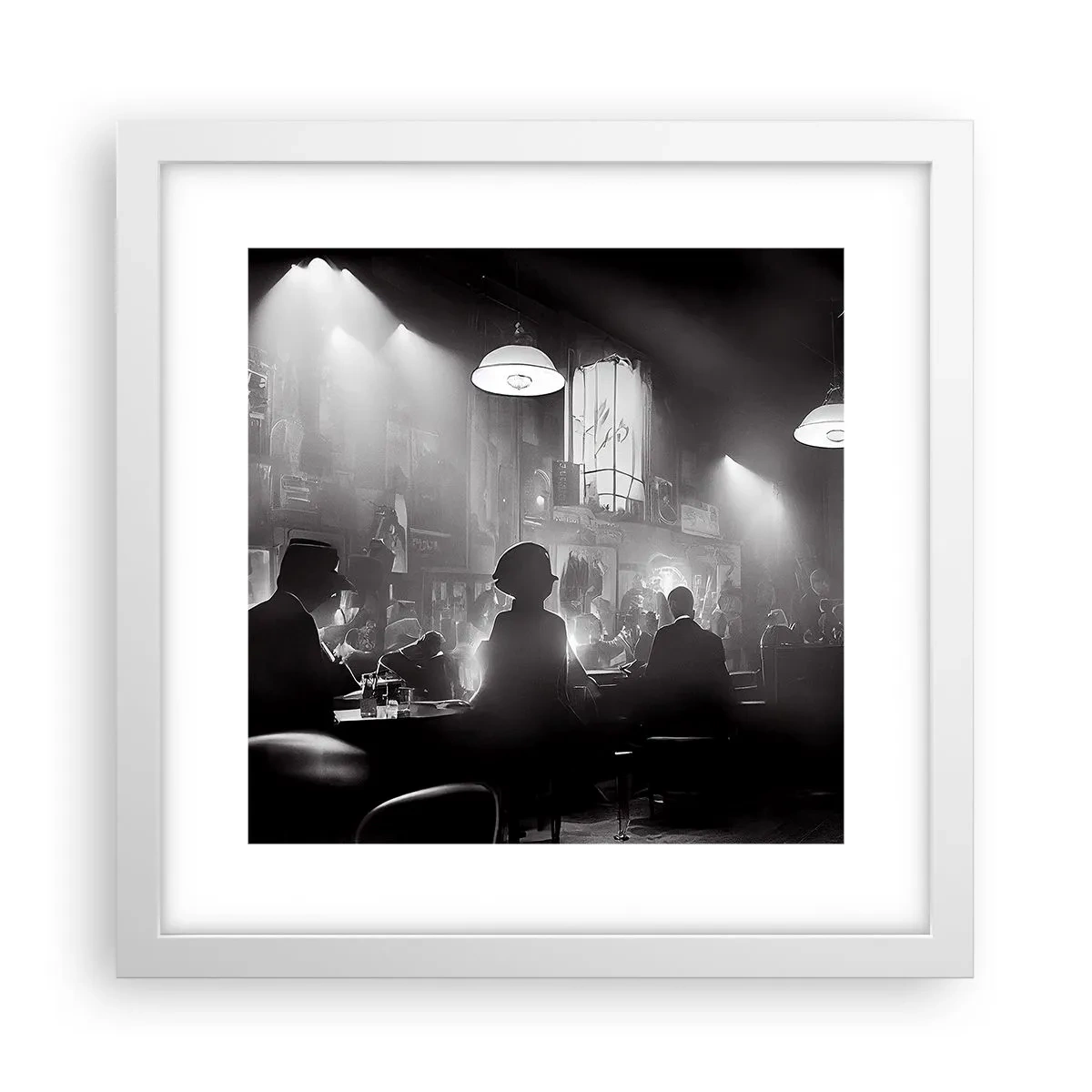 Poster in white frmae - In Jazz Ambiance - 30x30 cm