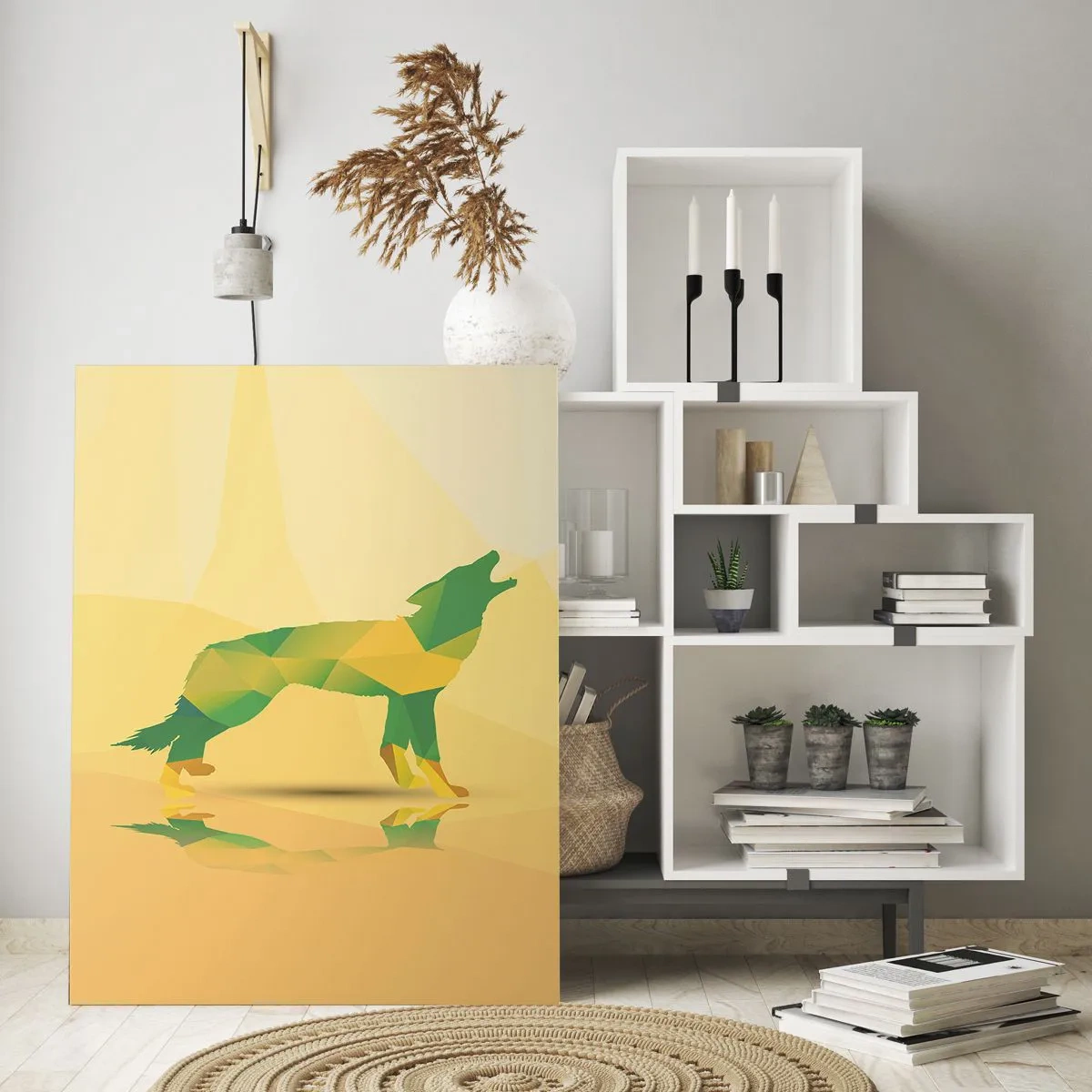 Glass picture - Lone Wolf - 50x70 cm