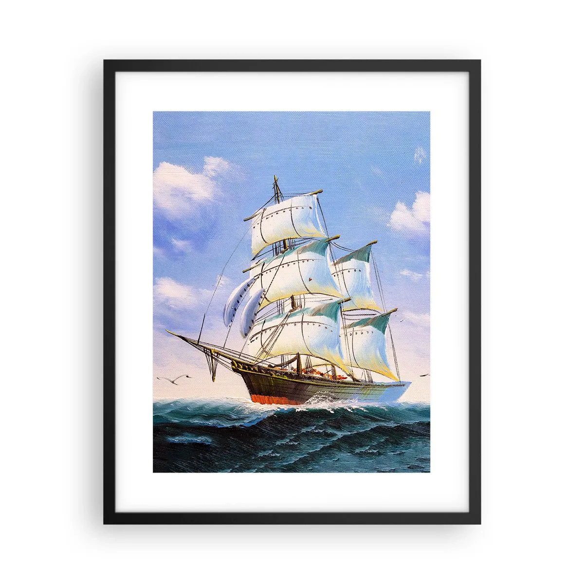 Poster in black frame - Proudly with Wind - 40x50 cm