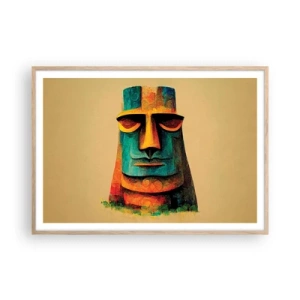 Poster in light oak frame - Statuesque but Friendly - 100x70 cm