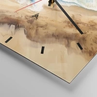 Clock face with lines