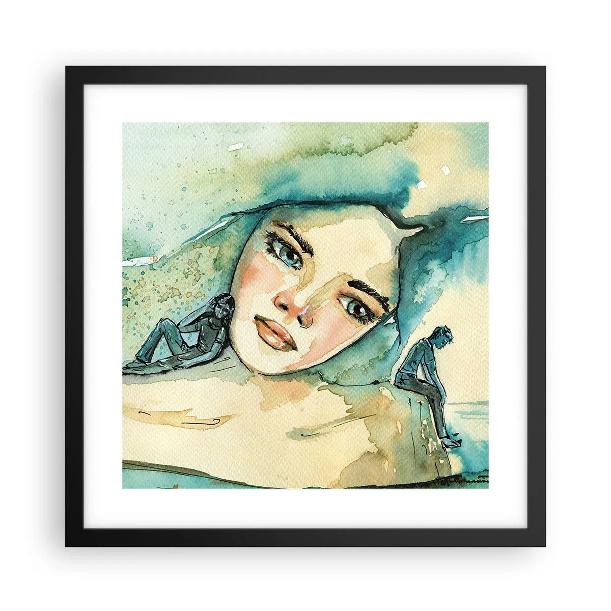 Poster in black frame - Am I Blue? - 40x40 cm