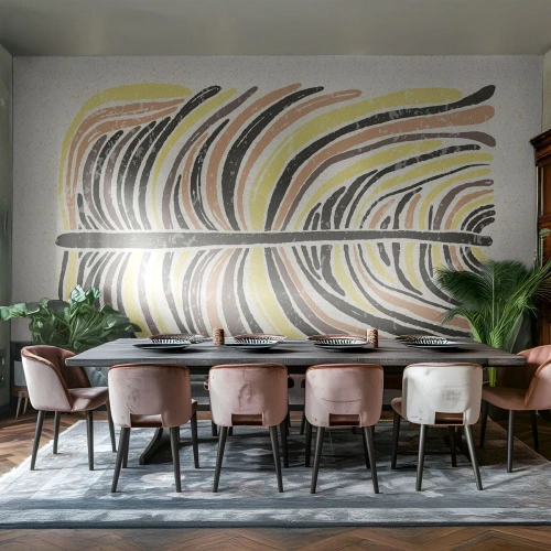 Custom Wallpaper Premium Canvas - Abstract: Life to the Full - Boho, Minimalism, Pastel