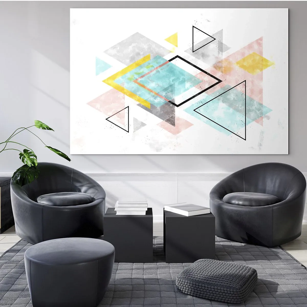 Glass picture - Geometric Play - 120x80 cm