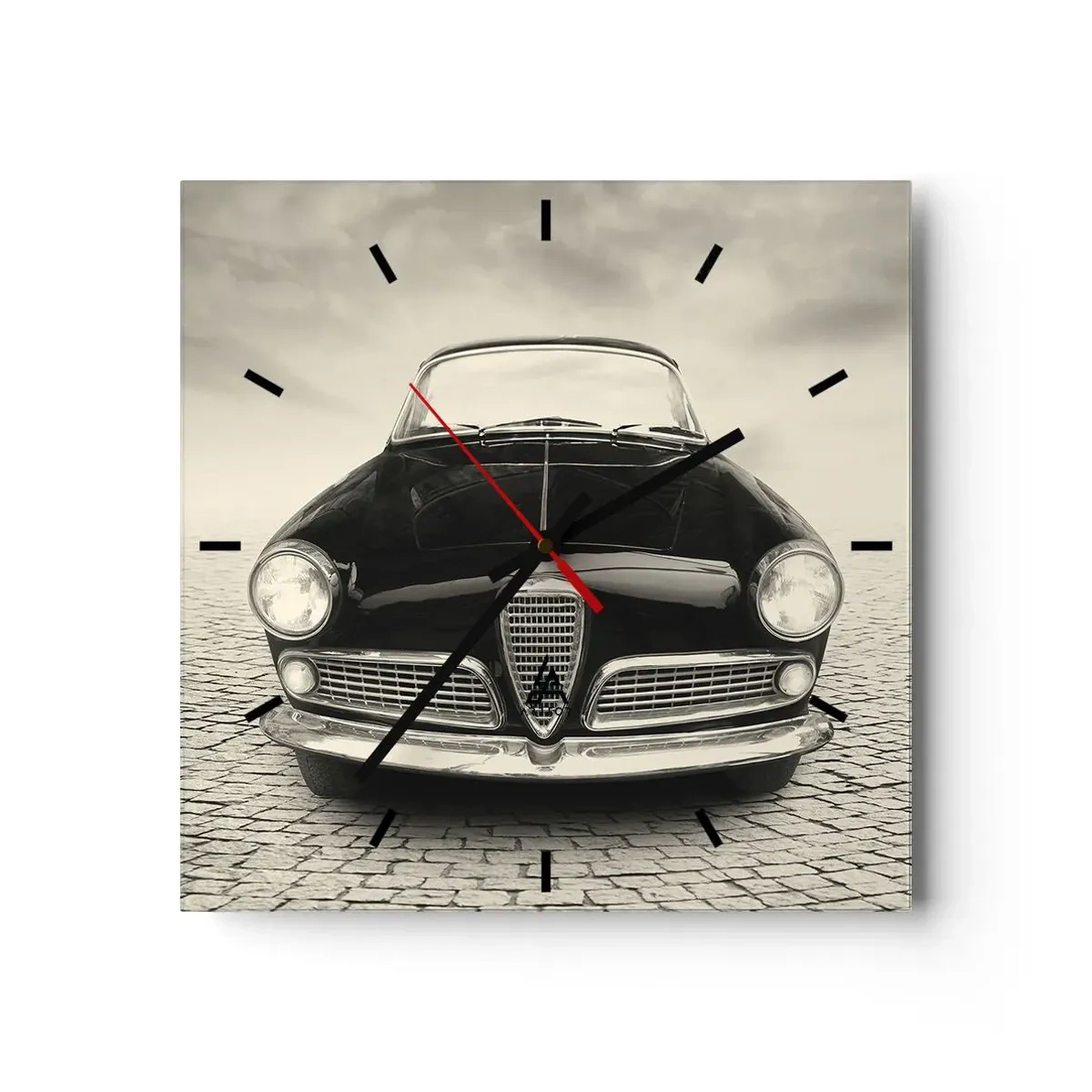 Wall clock - Clock on glass - How Can You not Love Me? - 30x30 cm