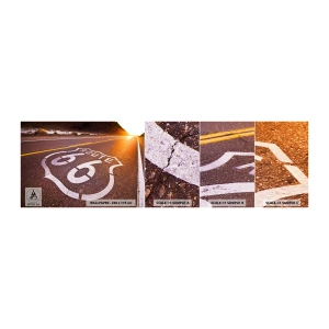 Photo Wallpaper Sample Standard Eco - Famous Route 66 - USA, Automotive, Route 66 - 100x30 cm