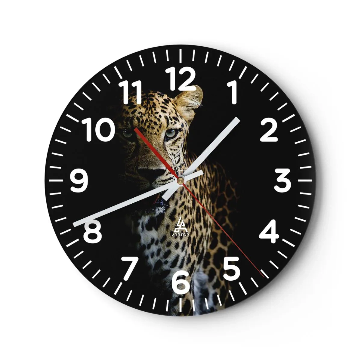 Wall clock - Clock on glass - Dark Beauty - 30x30 cm